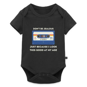 Dicton rétro sarcastique de l’âge - Body à manches courtes Premium Bébé - noir - Devant