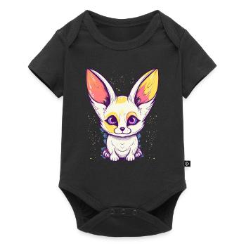 Cute Anime Style Fox Kawaii - Baby Premium short-sleeve bodysuit - black - Front