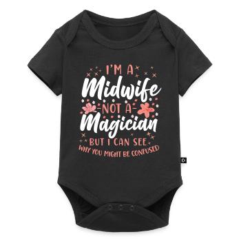 Infirmière Sage-femme Accoucheuse Je suis A - Body à manches courtes Premium Bébé - noir - Devant