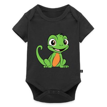 Humour petit lézard - Body à manches courtes Premium Bébé - noir - Devant