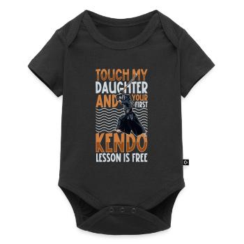 Ne touche pas à ma fille - Kendo - Body à manches courtes Premium Bébé - noir - Devant