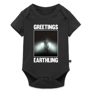 Alien, UFO, UAP, Space, Weltraum Flugobjekt - Baby Premium Kurzarmbody - Schwarz - Vorne