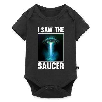 Alien, OVNI, UAP, Espace, Objet volant de l’espace - Body à manches courtes Premium Bébé - noir - Devant