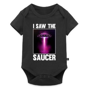 Alien, OVNI, UAP, Espace, Objet volant de l’espace - Body à manches courtes Premium Bébé - noir - Devant