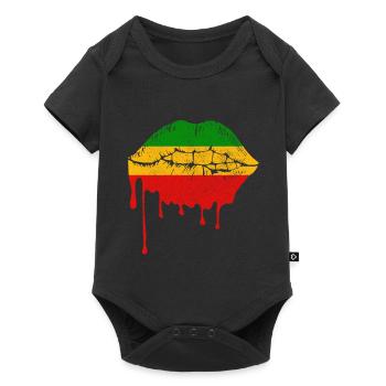 Reggae Musik Rastafari Jamaika - Baby Premium Kurzarmbody - Schwarz - Vorne