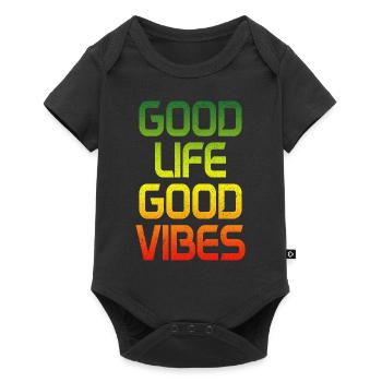 Reggae Musik Rastafari Jamaika - Baby Premium Kurzarmbody - Schwarz - Vorne