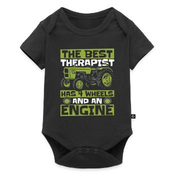 Le meilleur thérapeute a 4 roues Bauer Biobauer - Body à manches courtes Premium Bébé - noir - Devant