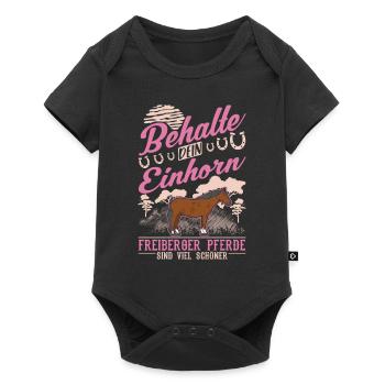 Freiberg cheval licorne - Body à manches courtes Premium Bébé - noir - Devant