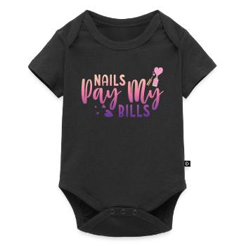 Nails Pay My Bills Manucure Nail Tech - Body à manches courtes Premium Bébé - noir - Devant