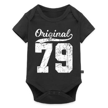 79 Original 45 ans mari femme anniversaire - Body à manches courtes Premium Bébé - noir - Devant