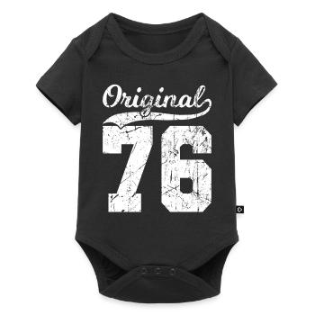 76 Original 48 Ans Homme Femme Anniversaire - Body à manches courtes Premium Bébé - noir - Devant