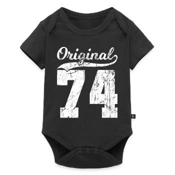 74 Original 50 ans homme femme anniversaire - Body à manches courtes Premium Bébé - noir - Devant