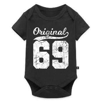 69 Original 55 Ans Homme Femme Anniversaire - Body à manches courtes Premium Bébé - noir - Devant
