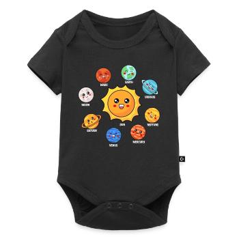 Système Solaire, Planètes, Science Espace, Astrologie - Body à manches courtes Premium Bébé - noir - Devant