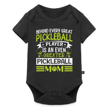 Behind Every Pickleball Player Is A Greater Mom - Baby Premium short-sleeve bodysuit - black - Front