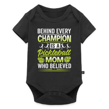 Derrière chaque champion, il y a une maman qui croyait - Body à manches courtes Premium Bébé - noir - Devant