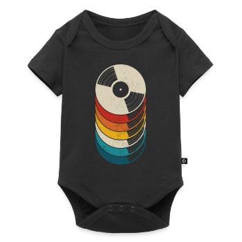 Cadeau de disque vinyle pour DJ Vintage - Body à manches courtes Premium Bébé - noir - Devant