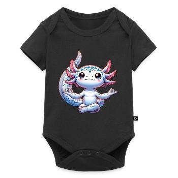 Meditation Yoga Axolotl Meditating Kawaii - Baby Premium short-sleeve bodysuit - black - Front