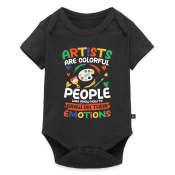 Artists Are Colorful People Draw On Their Emotion - Baby Premium Kurzarmbody - Schwarz - Vorne