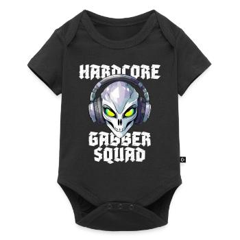 Hardcore Gabber Squad Alien Rave - Body à manches courtes Premium Bébé - noir - Devant