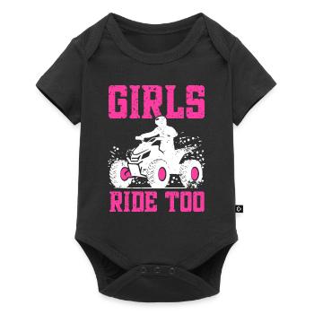Quadgirl ATV 4 Wheeler Off Roading Lover - Baby Premium Kurzarmbody - Schwarz - Vorne