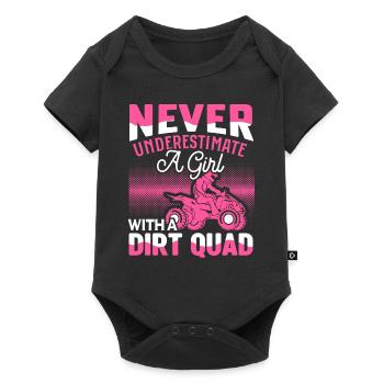 Quadgirl ATV 4 Wheeler Off Roading Lover - Baby Premium Kurzarmbody - Schwarz - Vorne