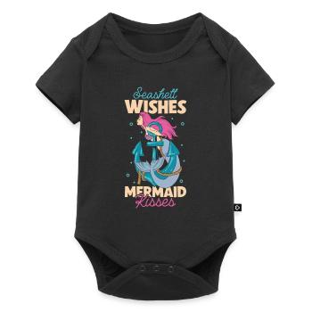 Sirène Reine Mer Royal Ocean Monarque - Body à manches courtes Premium Bébé - noir - Devant