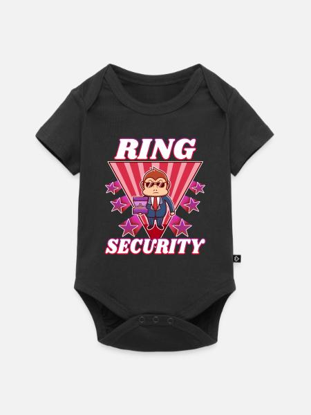 Ring Security Wedding - Baby Premium Kurzarmbody - Schwarz