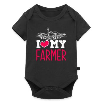 Funny Farmer Farm Farmer Gift - Baby Premium short-sleeve bodysuit - black - Front