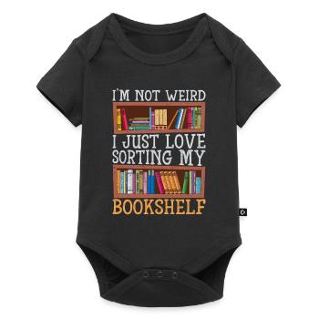 Reading Books Book Lover Sorting My Bookshelf - Baby Premium short-sleeve bodysuit - black - Front