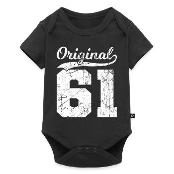 61 Original 63 Ans Homme Femme Anniversaire - Body à manches courtes Premium Bébé - noir - Devant