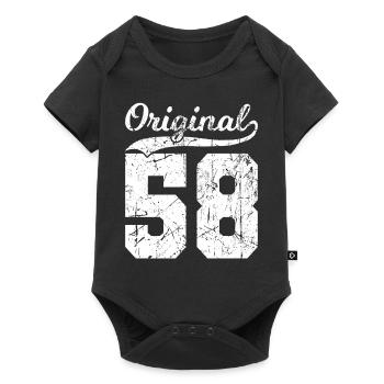 58 Original 66 Years Man Wife Birthday - Baby Premium short-sleeve bodysuit - black - Front