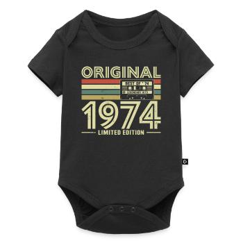Vintage 1974 - cadeau d’anniversaire, Style rétro - Body à manches courtes Premium Bébé - noir - Devant