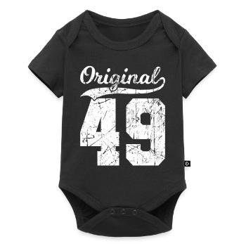 49 Original 75 Ans Homme Femme Anniversaire - Body à manches courtes Premium Bébé - noir - Devant
