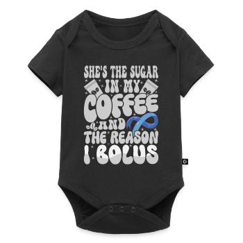 Elle est le sucre dans mon café - Body à manches courtes Premium Bébé - noir - Devant