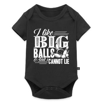 Bowling Bowling I Like Big Balls - Baby Premium short-sleeve bodysuit - black - Front