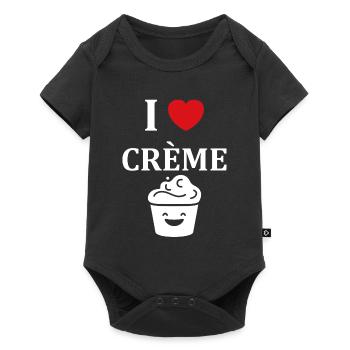 Humour crème fraiche - Body à manches courtes Premium Bébé - noir - Devant