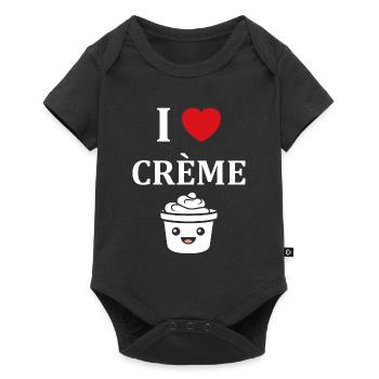 Humour crème fraiche - Body à manches courtes Premium Bébé - noir - Devant