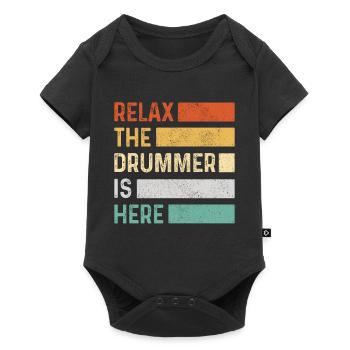Drummer Drummer Drum Gift - Baby Premium short-sleeve bodysuit - black - Front