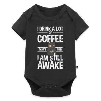Je bois beaucoup de café - Body à manches courtes Premium Bébé - noir - Devant