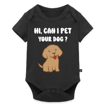 Puis-je caresser votre chien ? - Body à manches courtes Premium Bébé - noir - Devant