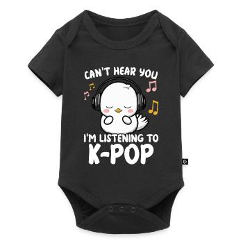 Can't Hear You I'm Listening Kpop Duck K-pop - Baby Premium short-sleeve bodysuit - black - Front