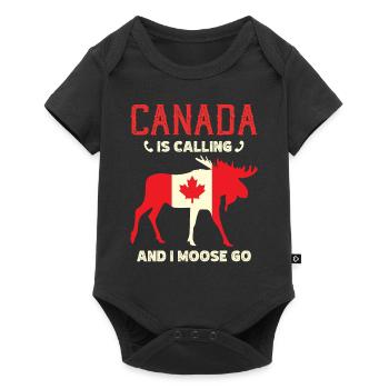 Orignal du Canada Drapeau canadien Feuille d’érable - Body à manches courtes Premium Bébé - noir - Devant
