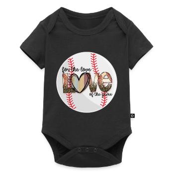 Love Baseball - Baby Premium short-sleeve bodysuit - black - Front