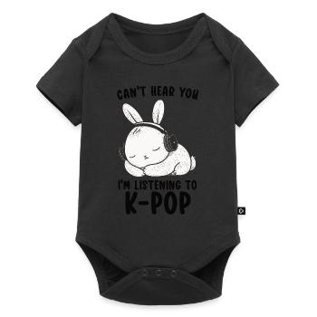 Can't Hear You I'm Listening Kpop Rabbit K-pop - Baby Premium short-sleeve bodysuit - black - Front