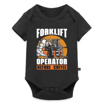Forklift Operator Before Warehouseman Coffee Lover - Baby Premium short-sleeve bodysuit - black - Front