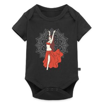 Bauch -Tanzliebhaber Bauchtänzer Ausbilder - Baby Premium Kurzarmbody - Schwarz - Vorne