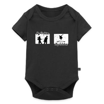 Trampoline Jumper My Problem My Pictogram Dad Mom - Baby Premium short-sleeve bodysuit - black - Front