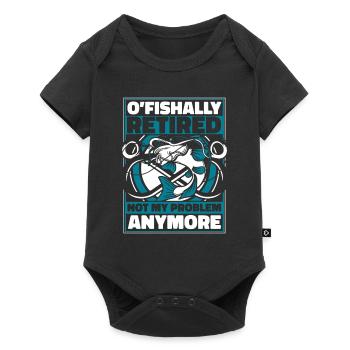 O'fishally Retired Not My Problem Anymore Angler - Baby Premium short-sleeve bodysuit - black - Front