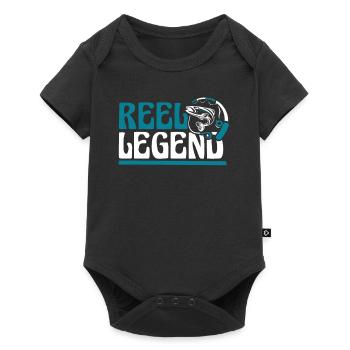 Reel Legend Fly Fisherman Spin Fisherman - Baby Premium short-sleeve bodysuit - black - Front